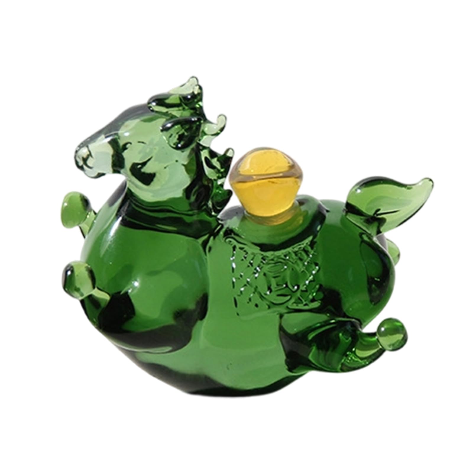 LUCKGONI Glass Horse Figurines Hand-Carved Horse Statues Fengshui Ornament Collectible Figurines for Home Offices Decorations
