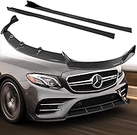 Vista 10 de Q1-TECH, 9 piezas de extensión de labio delantero del parachoques y faldón lateral compatible con Mercedes-Benz Clase E E43 AMG E200 E250 E300 E350