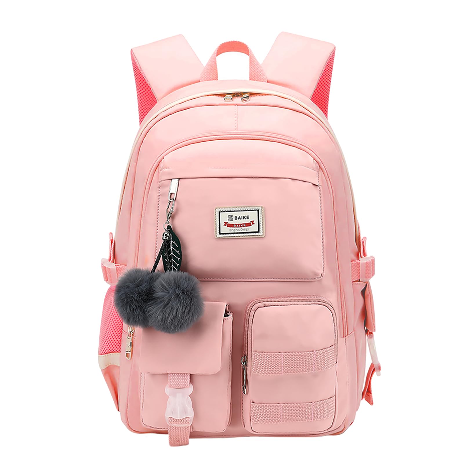 Pink Large Backpack for Teen Girls with Laptop Compartment School