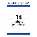 Avery Easy Peel Printable Address Labels with Sure Feed, 1" x 4", White, 3,500 Blank Mailing Labels (05962) – view 5