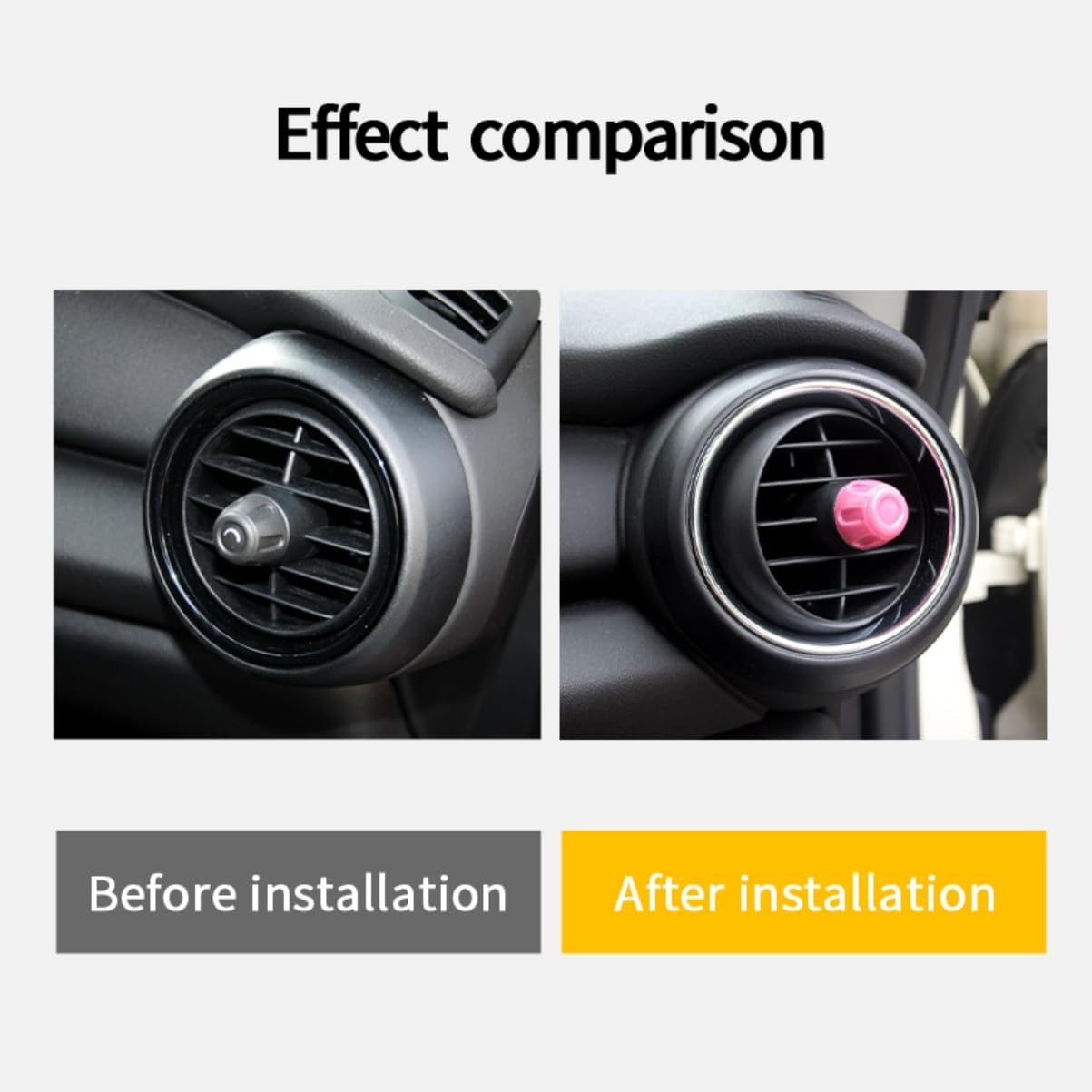 Car Air Vent Knob Shell Decorative Trim Sticker Compatible with MINI Cooper F Series F55 Hardtop F56 Hatchback 2014+ F57 Covertible 2016+ (Black)