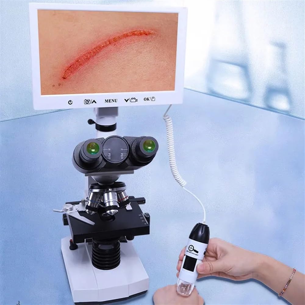 Microscopio Microscopios trinoculares biológicos 40X-1600X y microscopio Digital Adecuado for Laboratorio de Ciencias, Escuela, Estudiantes, niños