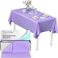 Vista 5 de Craft And Party, Rollo de plástico para cubierta de mesa color verde manzana, 40 pulgadas x 100 pies, rollo de plástico resistente para cubierta