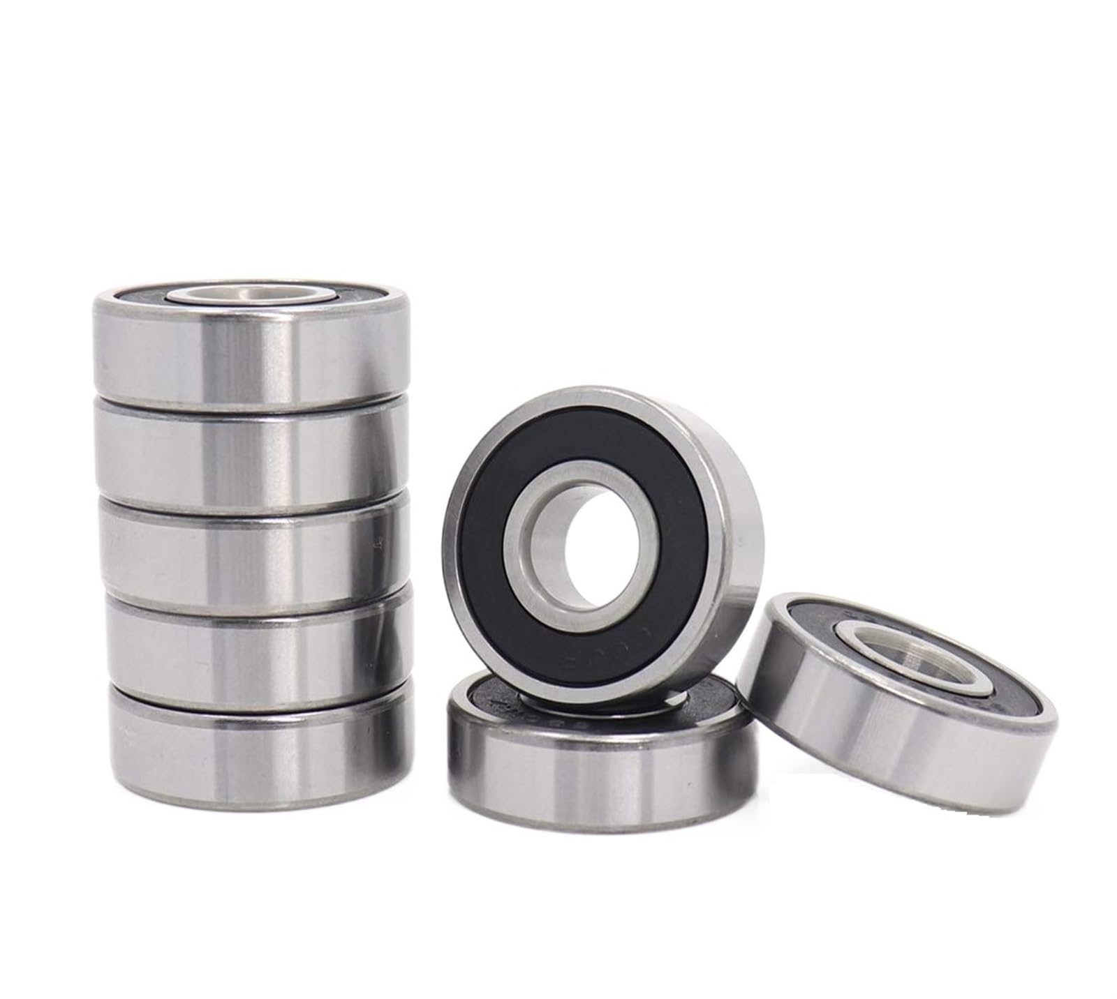 HYUJNAFZR Bimetal Seal Shield Micro deep Groove Bearing 10PCS 608 6200 6201 6202 6203-2RS Metal Seal Deep Groove Ball Bearing(6201 12X32X10mm)