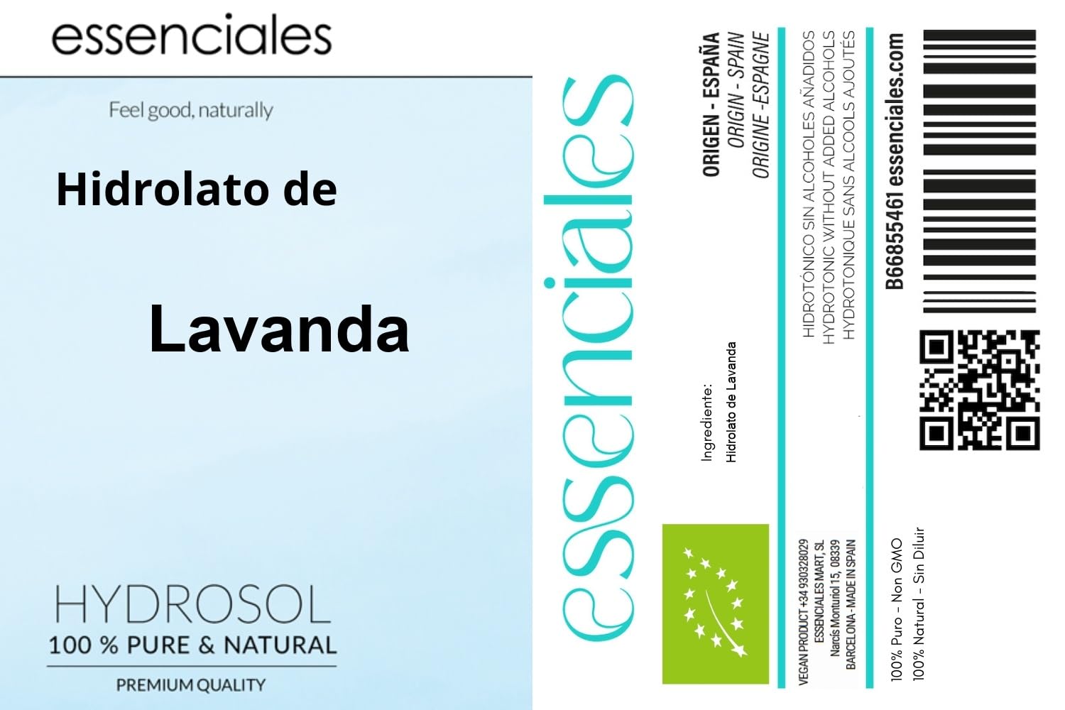 Essenciales – Acqua Floreale di Lavanda Extra, 100% Pura e Naturale, 500 ml | Idrolato Lavandula Angustifolia