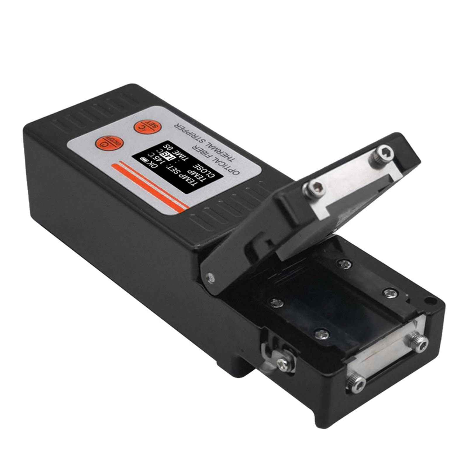 Pelacables Térmicos de Fibra óptica, Herramienta de Pelado de Calefacción Automática Recargable con Temperatura Ajustable, Pelacables de Cuchillas Anchas para Paquete de Cinta Desnuda, Fibras