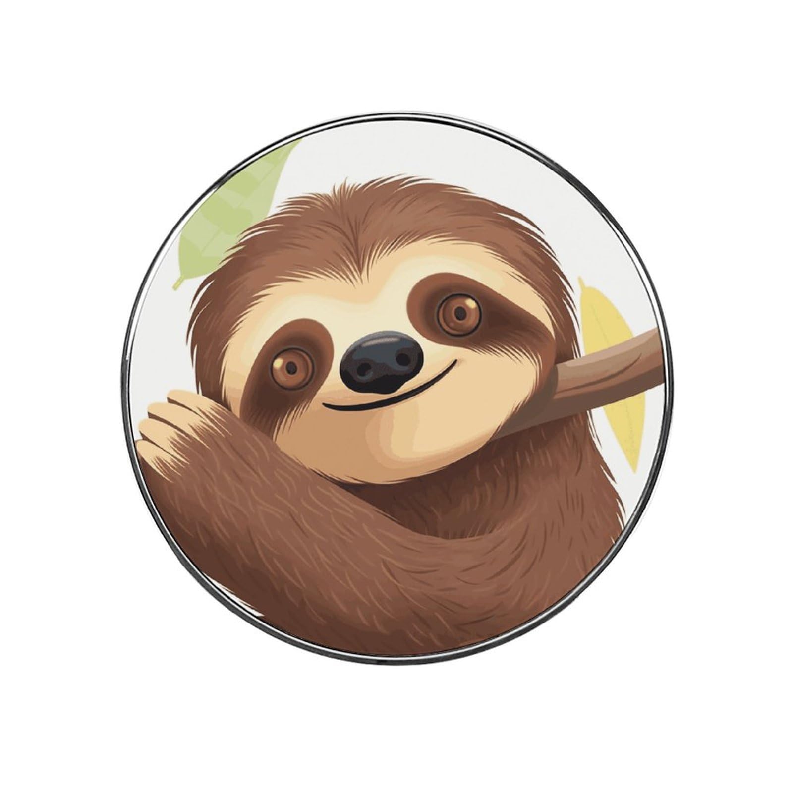 Adfgyerh Style Sloth Refrigerator Magnets Circular Design，Stickers Home Decorations，Fridge Magnets For Fridge Plant Lovers Kitchen Office Locker Whiteboard Car Garage Decor.