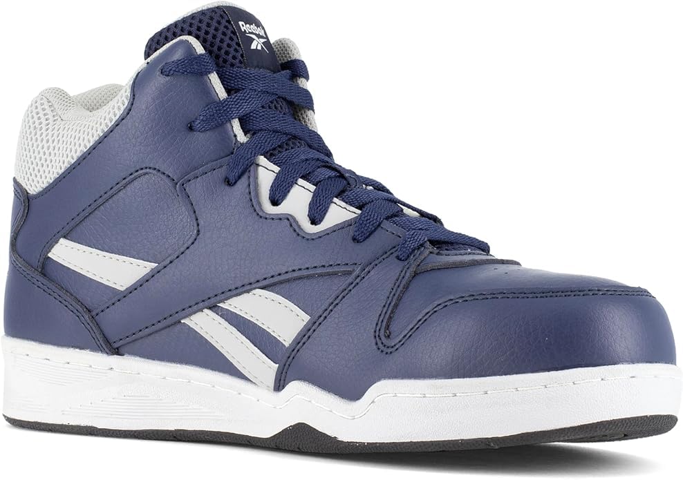 Image of Reebok Work Mens Bb4500 Slip Resistant Composite Toe Work Safety Shoes Casual - Grey (Navy /Grey, US Footwear Size System, Adult, Men, Numeric, Wide, 13)