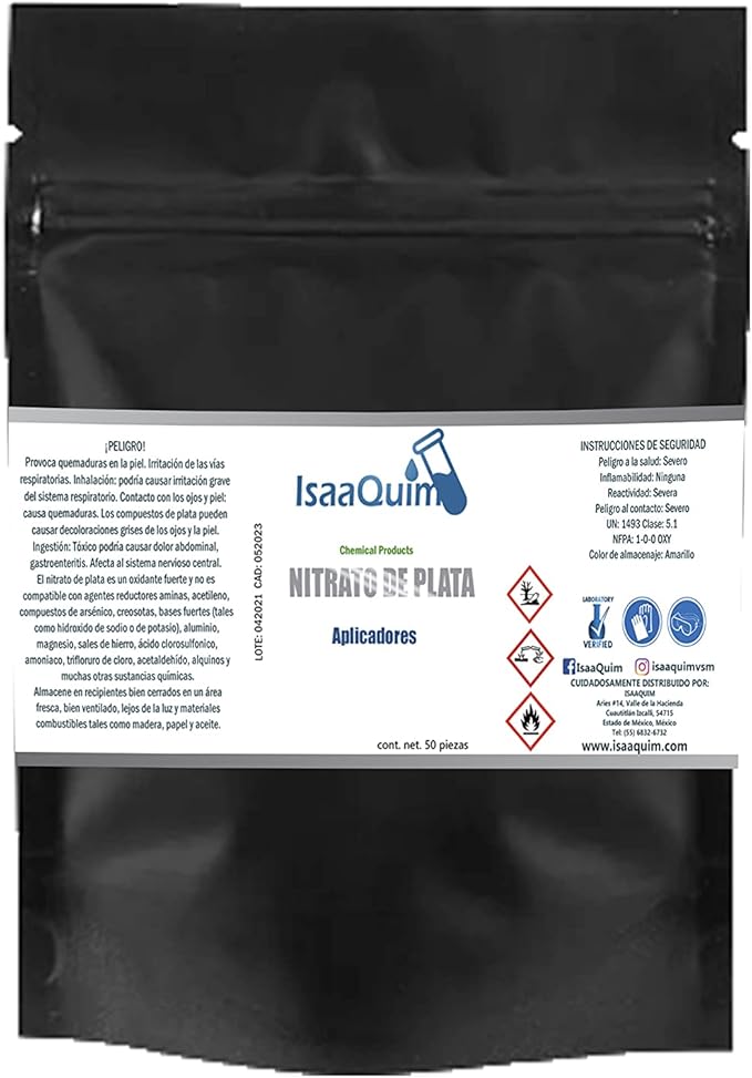 Aplicadores de Nitrato de Plata 50 pzas : Amazon.com.mx: Belleza
