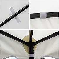 Vista 3 de Parte superior de repuesto para toldo de cenador, cubierta de toldo de doble nivel de 10 x 10 pies, color blanco hueso