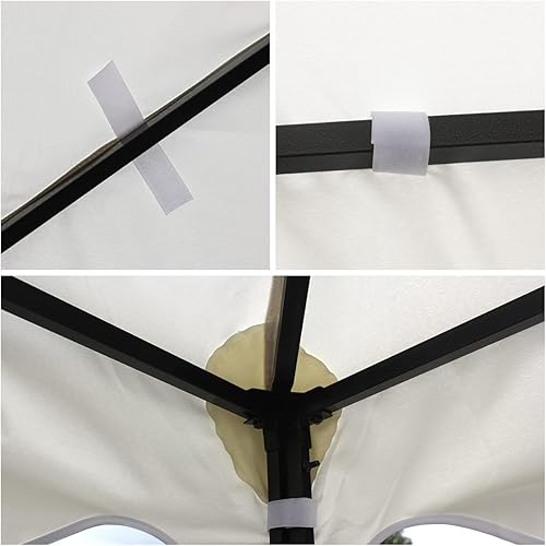 Miniatura 3 de Parte superior de repuesto para toldo de cenador, cubierta de toldo de doble nivel de 10 x 10 pies, color blanco hueso