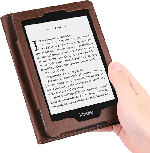 Miniatura 6 de Fintie Folio para Kindle Paperwhite - Funda de cuero vegano, anti golpes, estilo libro con reposo y despertador automático (Se ajusta a la nueva 10a