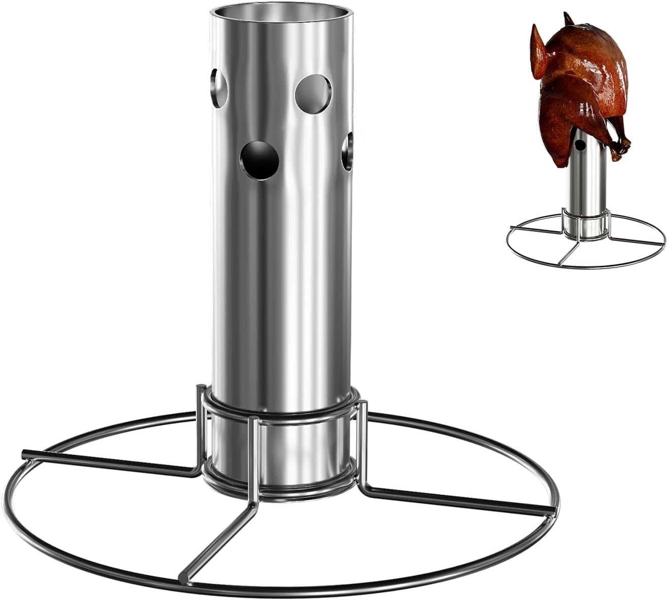 BBQ Future Beer Can Chicken Holder for Charbroil Turkey