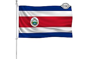 3x5 Ft Premium Costa Rican Flag, Double Sided Polyester with Reinforced Stitching...