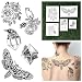 Tattify Hand Drawn Nature Temporary Tattoos - Pearlescent (Set of 10 Tattoos - 2 of each Style) - Individual Styles Available and Fashionable Temporary Tattoos