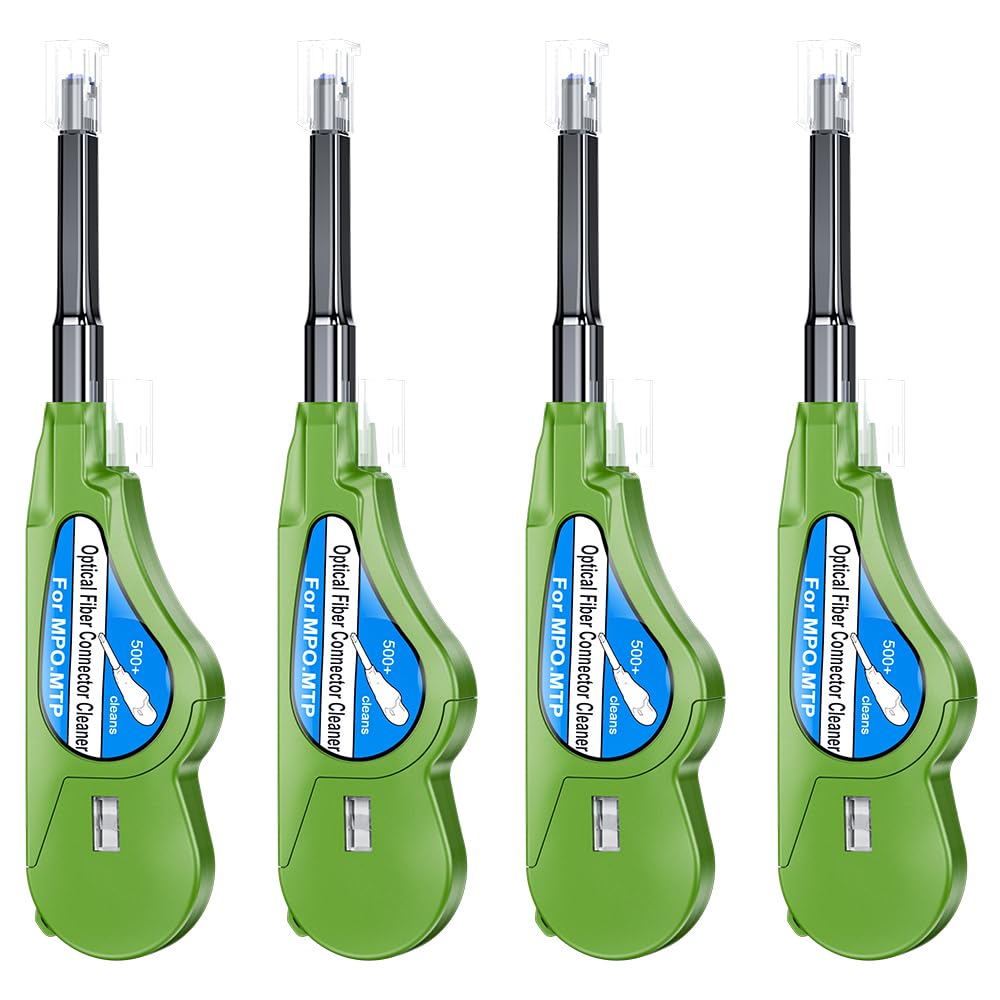 Nettoyage de fibre optique MPO MTP stylo de maintenance réseau pack de 4 outils verts