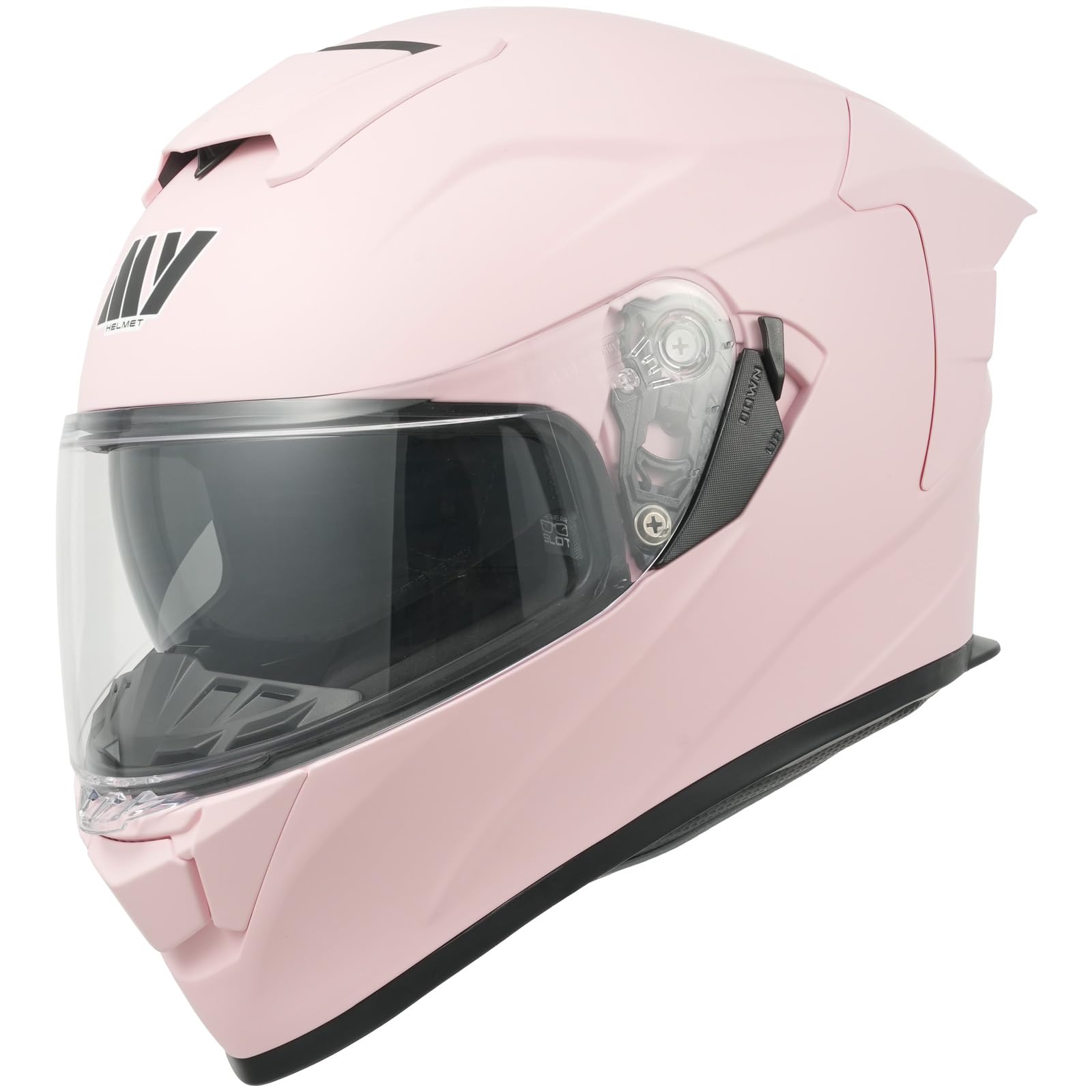 MY Casque de Moto intégral avec visière Pare-Soleil pour Homme et Femme, Homologation ECE 22.06, modèle MY-936