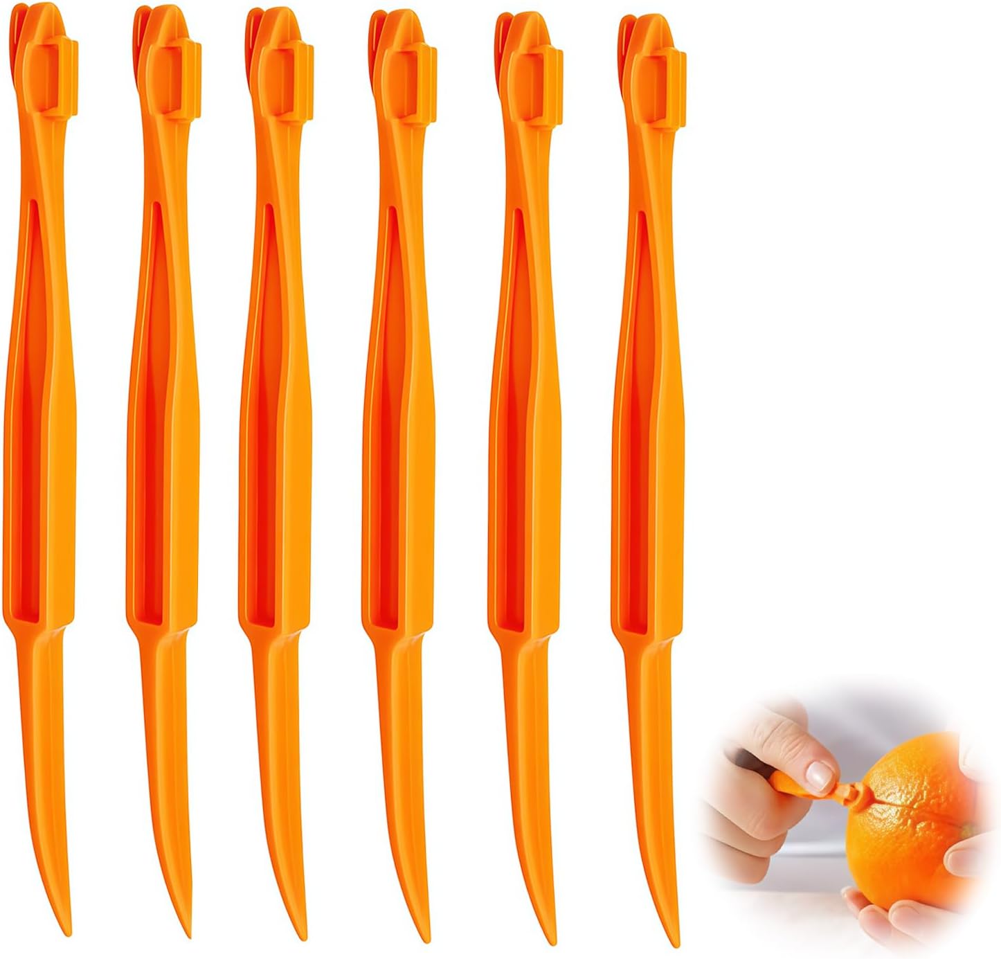 6 Pcs Orange Peeler Tools- Easy Orange & Lemon Fruit Peel Cutter Vegetable Slicer Fruit Tools
