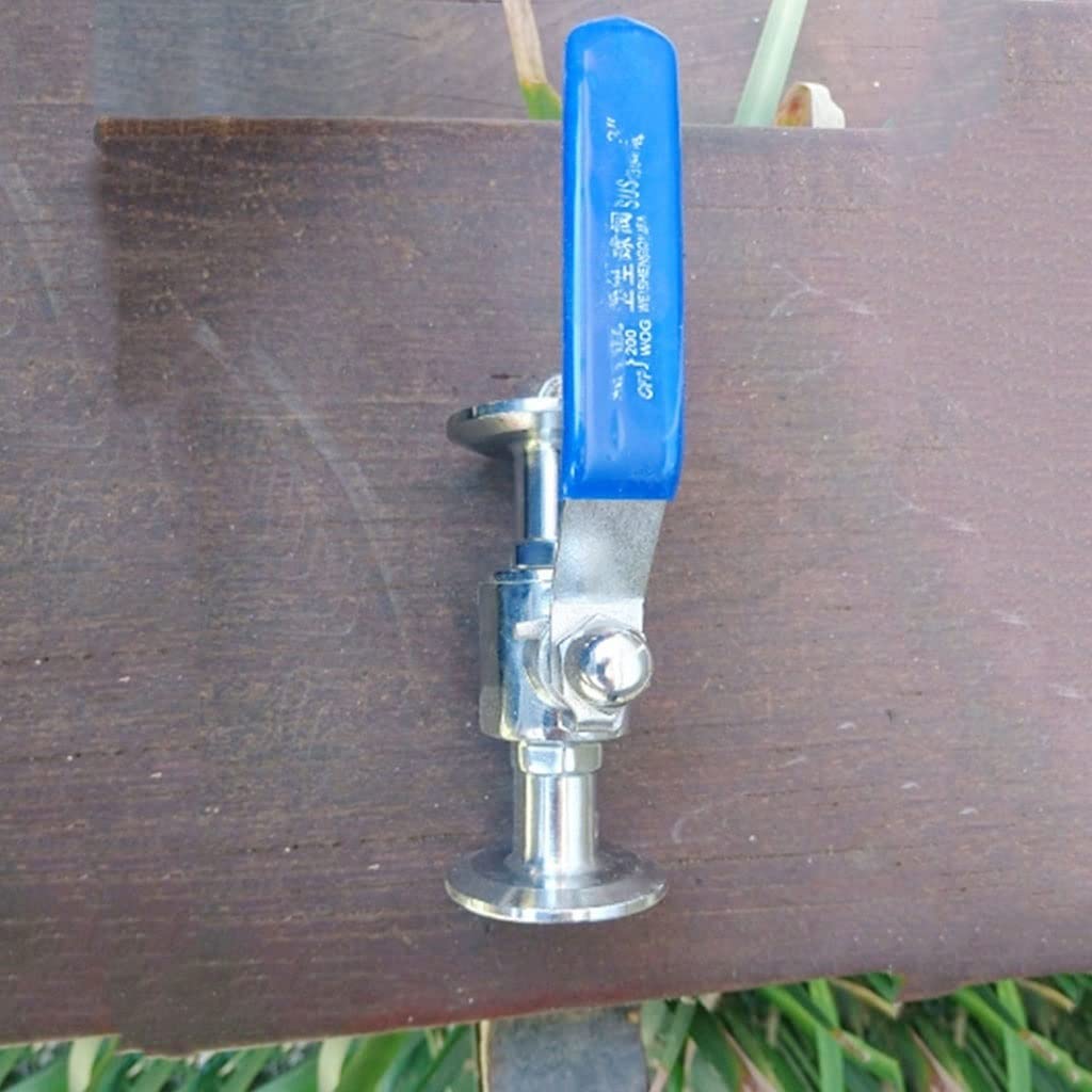 conexión rápida de la válvula de Bola, 3/4" 19mm 304 Stainless Steel Sanitary Ball Valve Tri Clamp Ferrule Type, For Homebrew Diary Product