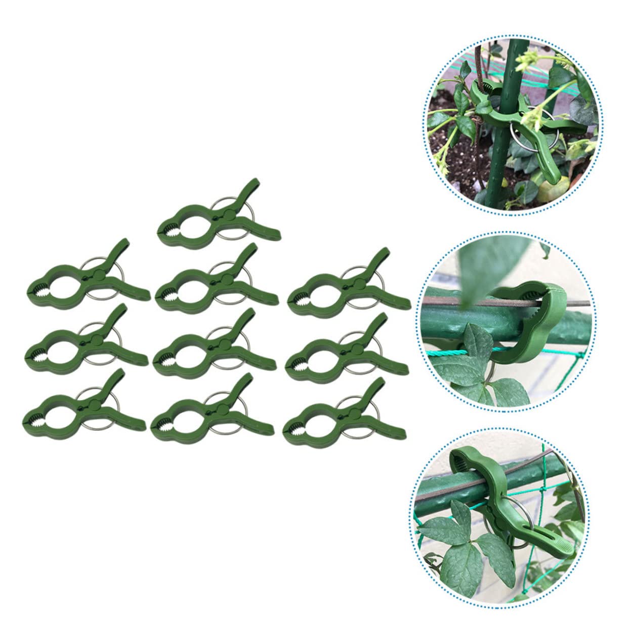 BESTonZON 4 Set Clip Fissaggio Piante Clip Plastiche per Giardinaggio E Accessori Pratici per Piante Rampicanti 10 Pezzi*4