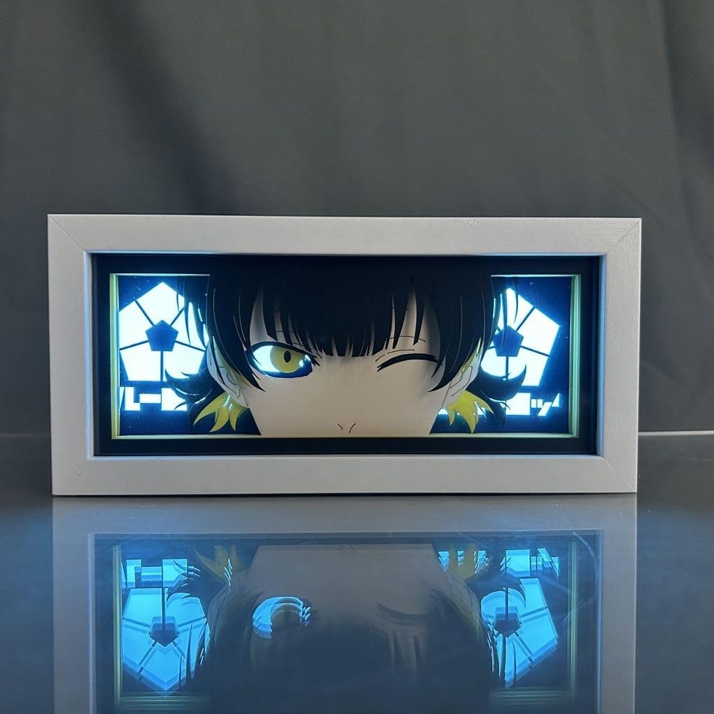 Zhongkaihua Kurapika Lampada Da Tavolo 3D A Led RGB 16 Colori, Notte Sagoma Personaggio Anime, Intaglio Carta, Decorazione Per Camera Da Letto E Comodino, USB - 2
