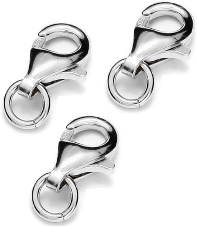 Fermoir Mousqueton Double 24mm En Argent 925 Sans Nickel Pour Bijoux