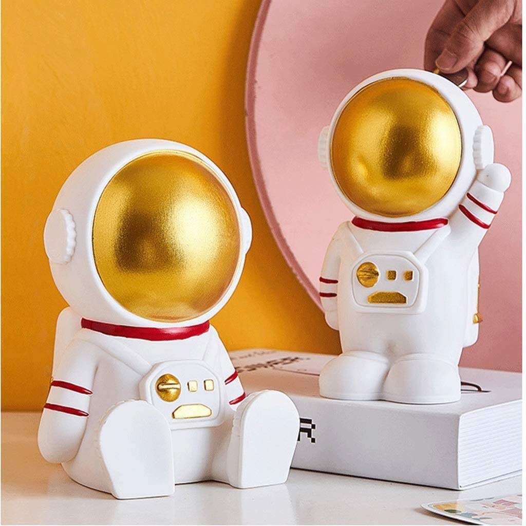 Sparschwein Spielzeug-Gummi-Astronaut-Sparschwein-Raumfahrer-Sparschwein-Dekor-Wohnzimmer-kreatives Geschenk Spardose(Standing Astronaut Model)