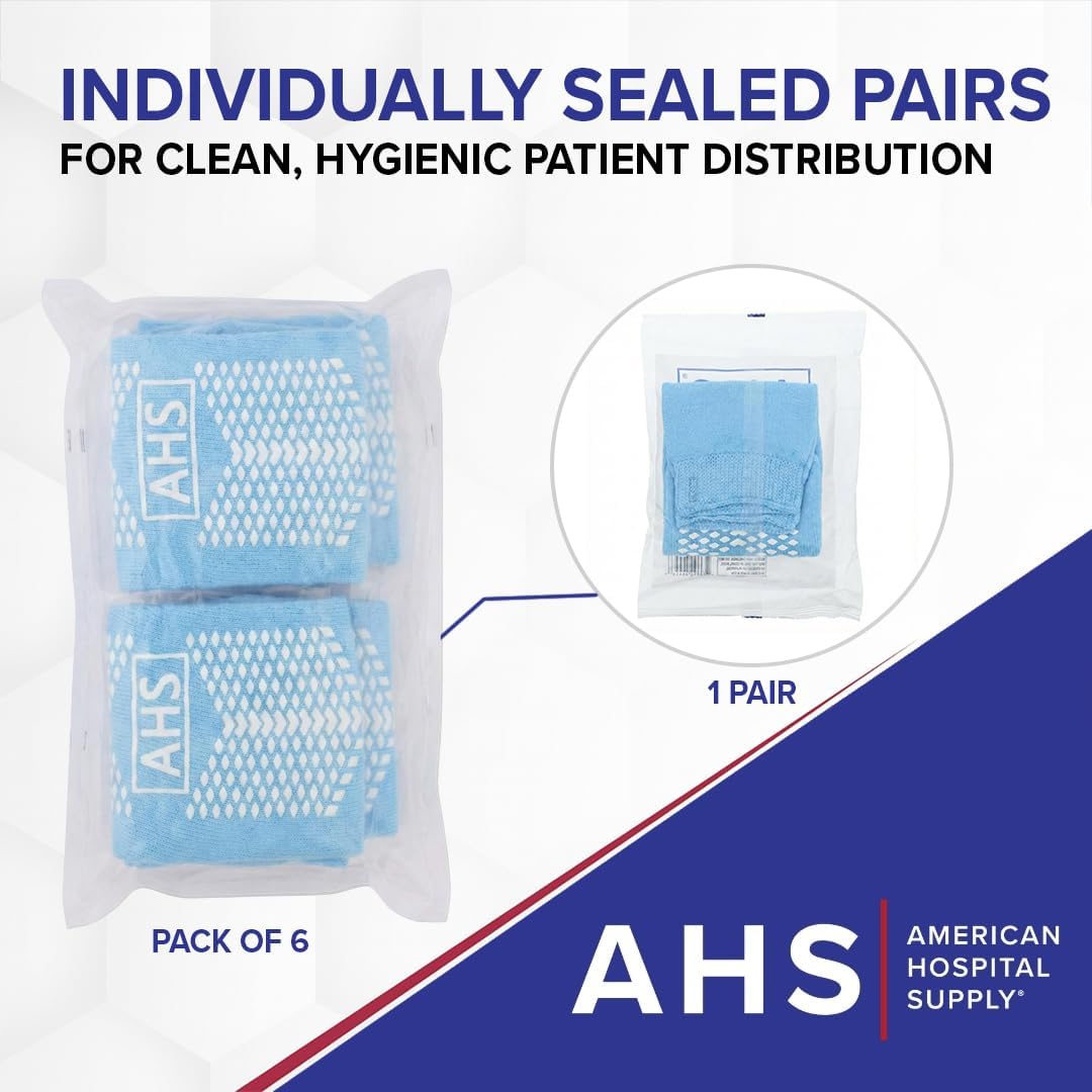 AMERICAN HOSPITAL SUPPLY Non-Slip Grip Socks – 6 Pairs | Hospital Socks for Infant and Toddler | Anti-Skid for Kids - Image 8