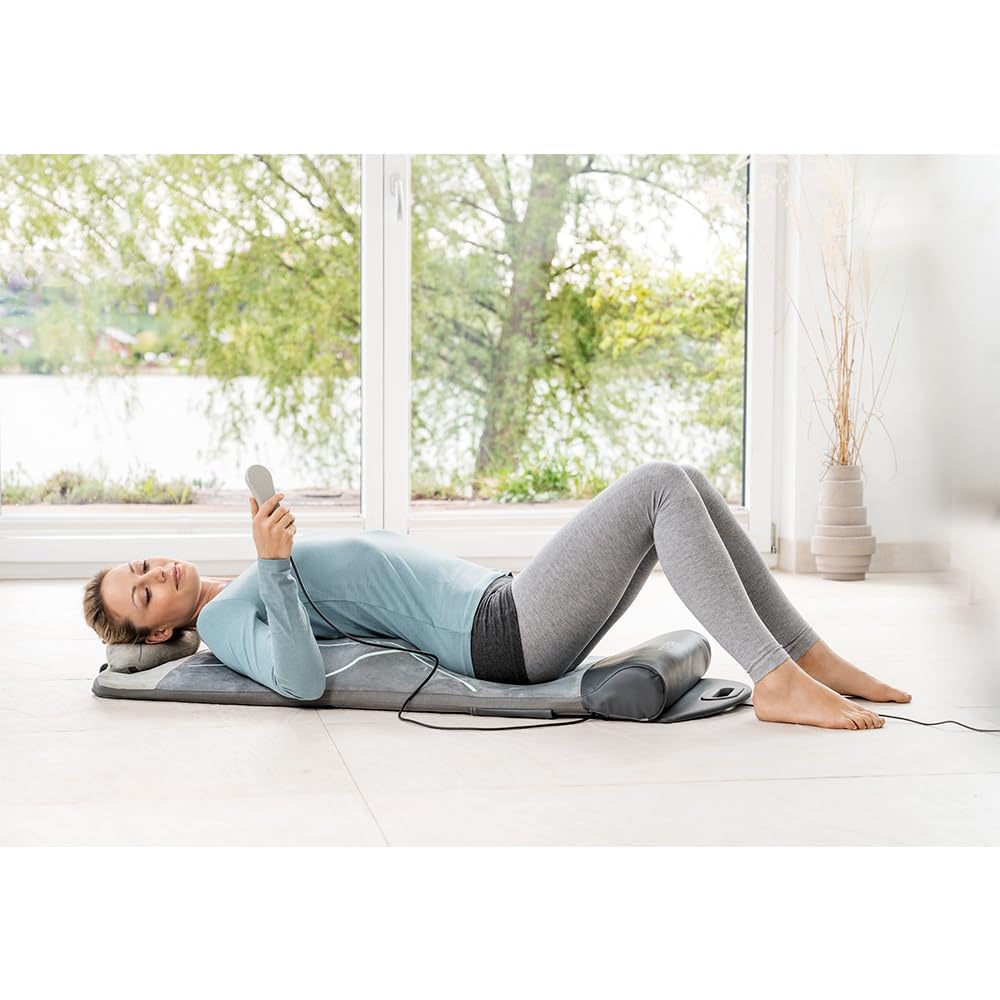 Beurer MG 280 Tapis de yoga et stretching, pour étirer les muscles et la relaxation, tapis de massage pour la nuque, les épaules et le dos, pliable