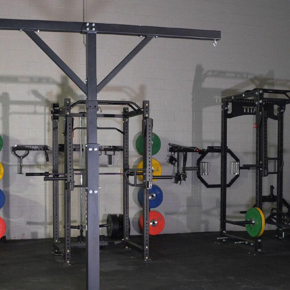 Titan Fitness Boxing Stand Dual Station Heavy Bag Steel 300 lb. Capacity