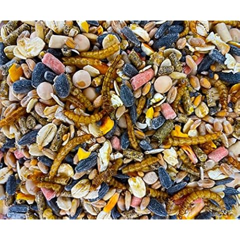 UGF - Vogelfutter Wildvögel Ganzjährig 5kg, Wildvögelfutter mit Sonnenblumenkerne, Mehlwürmer und Neun Weiteren Zutaten, Eine Einzigartige Kombination von Zutaten für die Ganzjährige Fütterung Cover