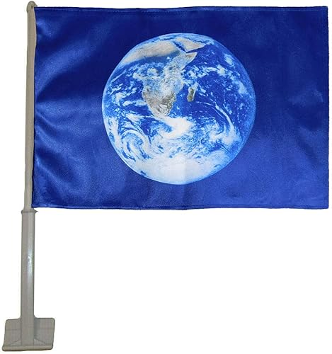 Miniatura 2 de Paquete de 2 banderas de nailon de doble cara de 12 x 18 pulgadas, 12 x 18 pulgadas, color azul tierra