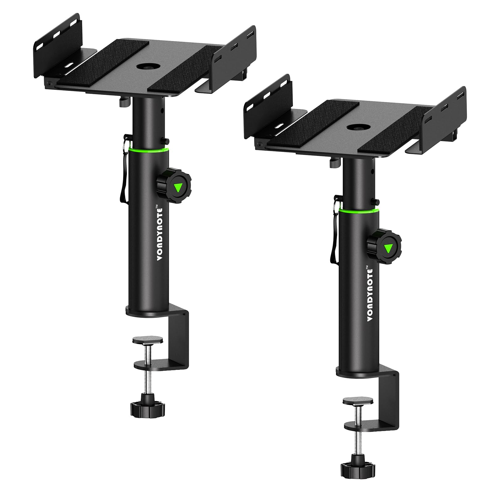 Vondynote Dual Side Clamp Studio Monitor Stands Short Desk Speaker Stands