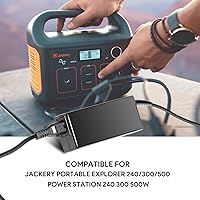 Vista 2 de Cargador de Jackery, adaptador de CA KFD para Jackery portátil Power Station Explorer 240 300 500 550 E240 E300 E500 G0500A0500AH-2 293/518Wh 300W