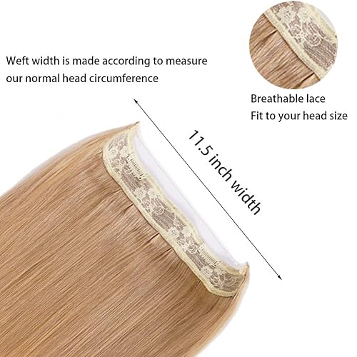 Vista 66 de RECOOL Extensiones de cabello humano real con alambre, balayage, color marrón chocolate a marrón claro y rubio decolorado, extensiones de cabello