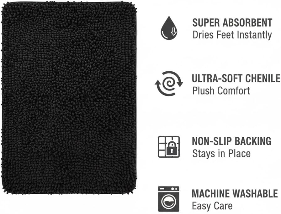 Oversized Bathroom Rugs Soft Plush Bath Mat Large Water Absorbent Waffle Design for Home Comfortable Living Room Bedroom Use