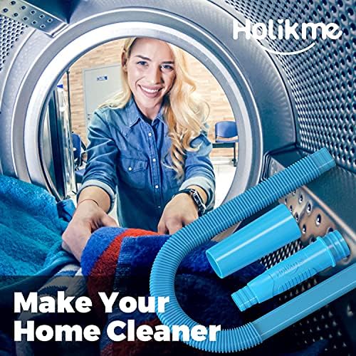 Holikme Dryer Vent Cleaner Kit Vacuum Hose Attachment Brush, Lint Remover, Dryer Vent Vacuum Hose, Blue
