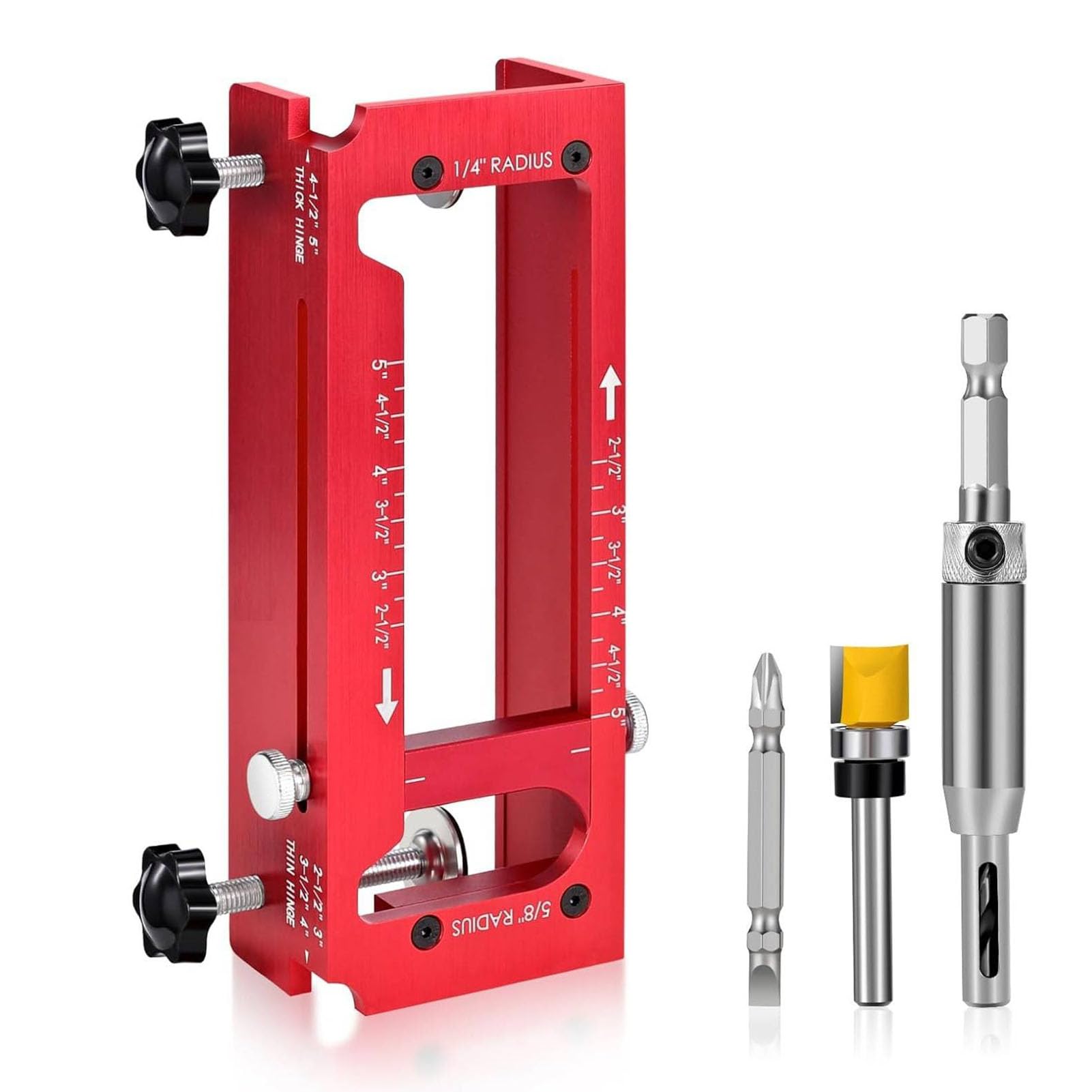 Kit de gabarit de charnière de porte FTVOGUE en alliage d'aluminium avec tournevis