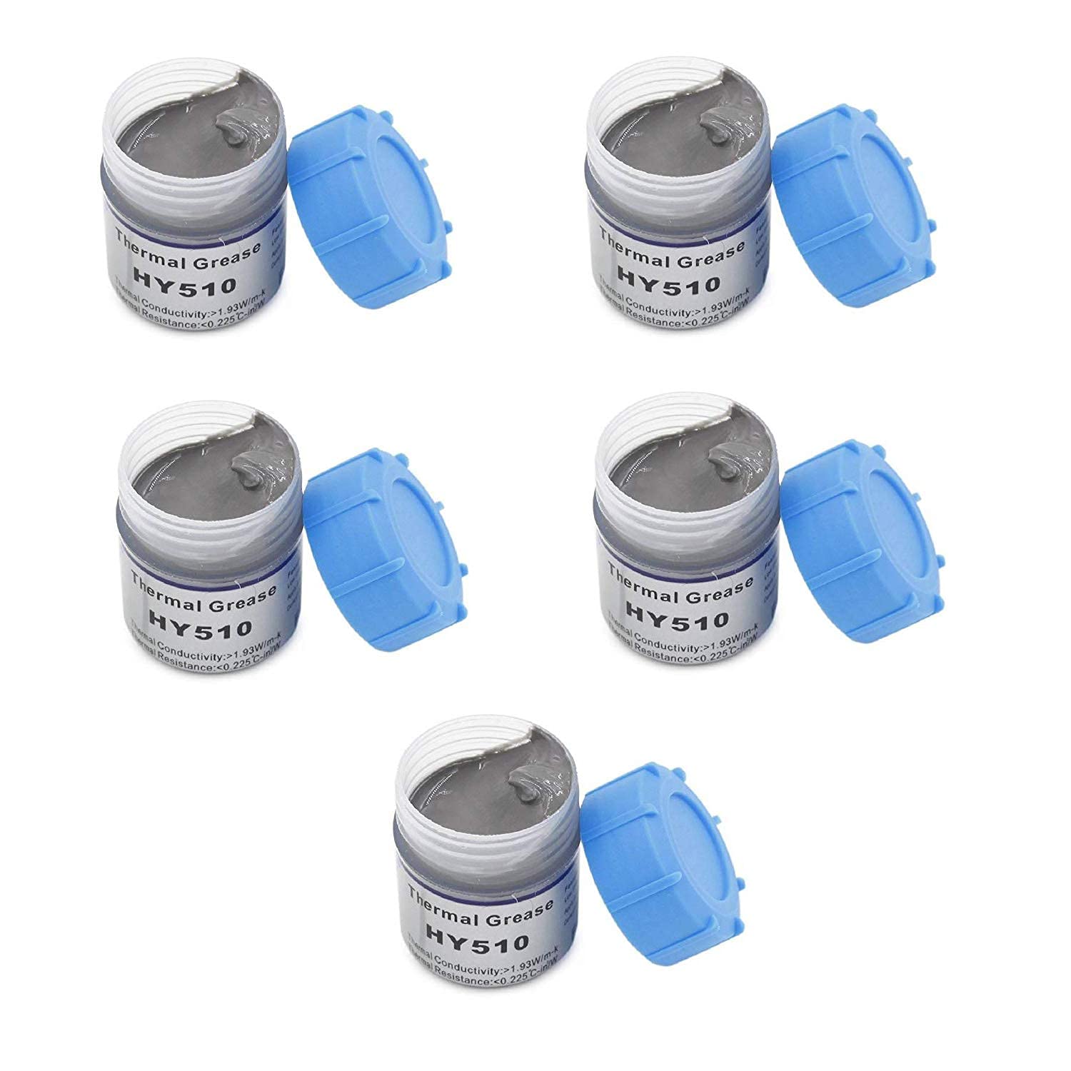 MVTECH 10g Grey Heat Sink Compound Thermal Silicon Conductive Grease Paste for PC/CPU/GPU/Chipset/Ovens Cooling Set of 5