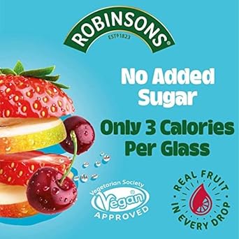 Robinsons Apple & Blackcurrant No Added Sugar Squash 2L Bottle