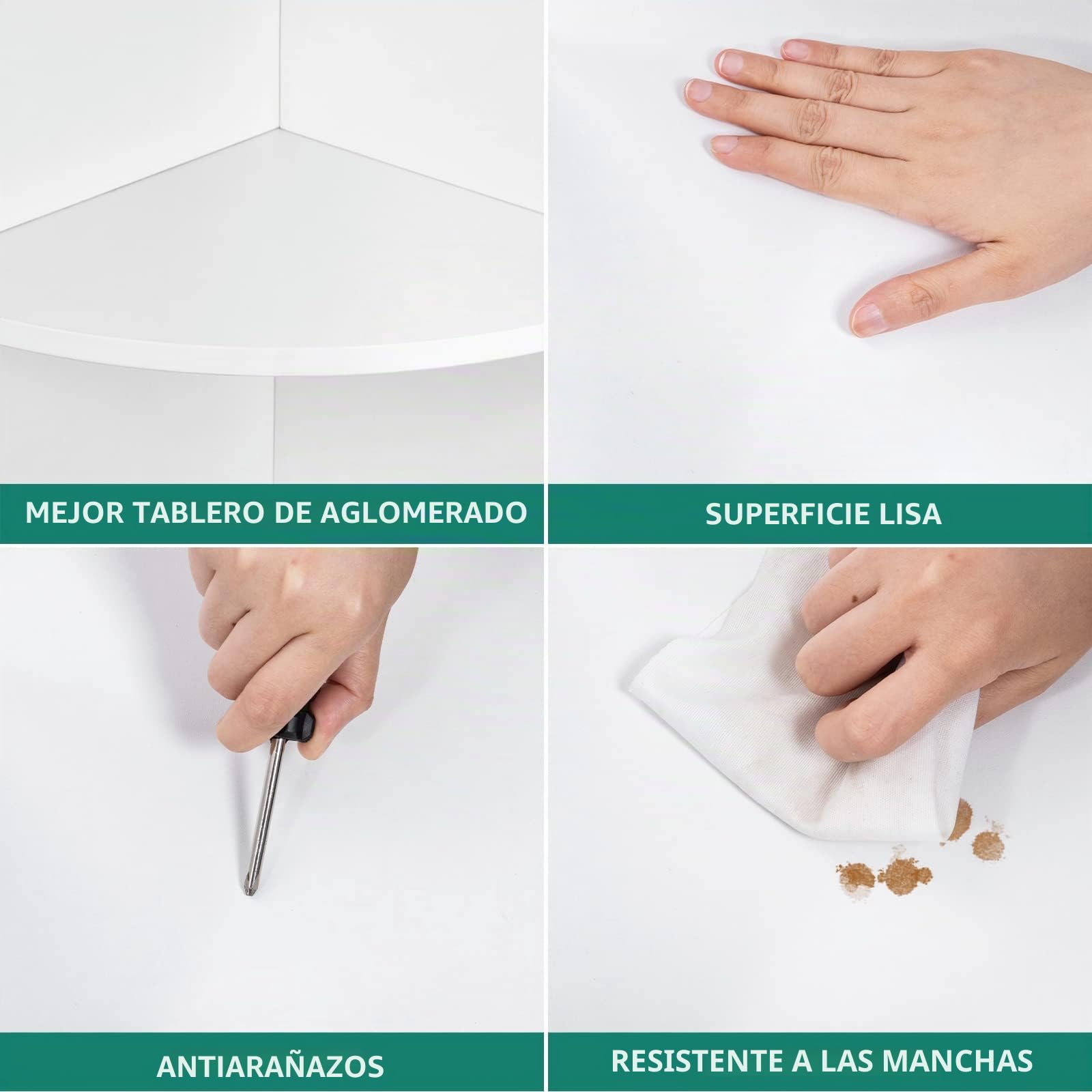 YITAHOME Estante de esquina de 5 niveles, estantería de esquina moderna de 70 pulgadas de alto, estantería de esquina de 5 estantes y estanterías, oficina en casa, color blanco