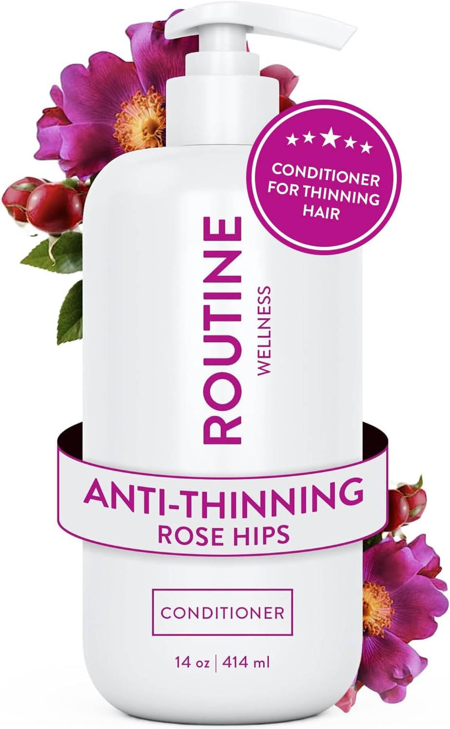 Anti-Thinning Deep Conditioner for Thinning Hair to Reduce Breakage - CLINICALLY TESTED Formula with DHT Blockers Saw Palmetto, Nettle Oil - Rose Hips Conditioner