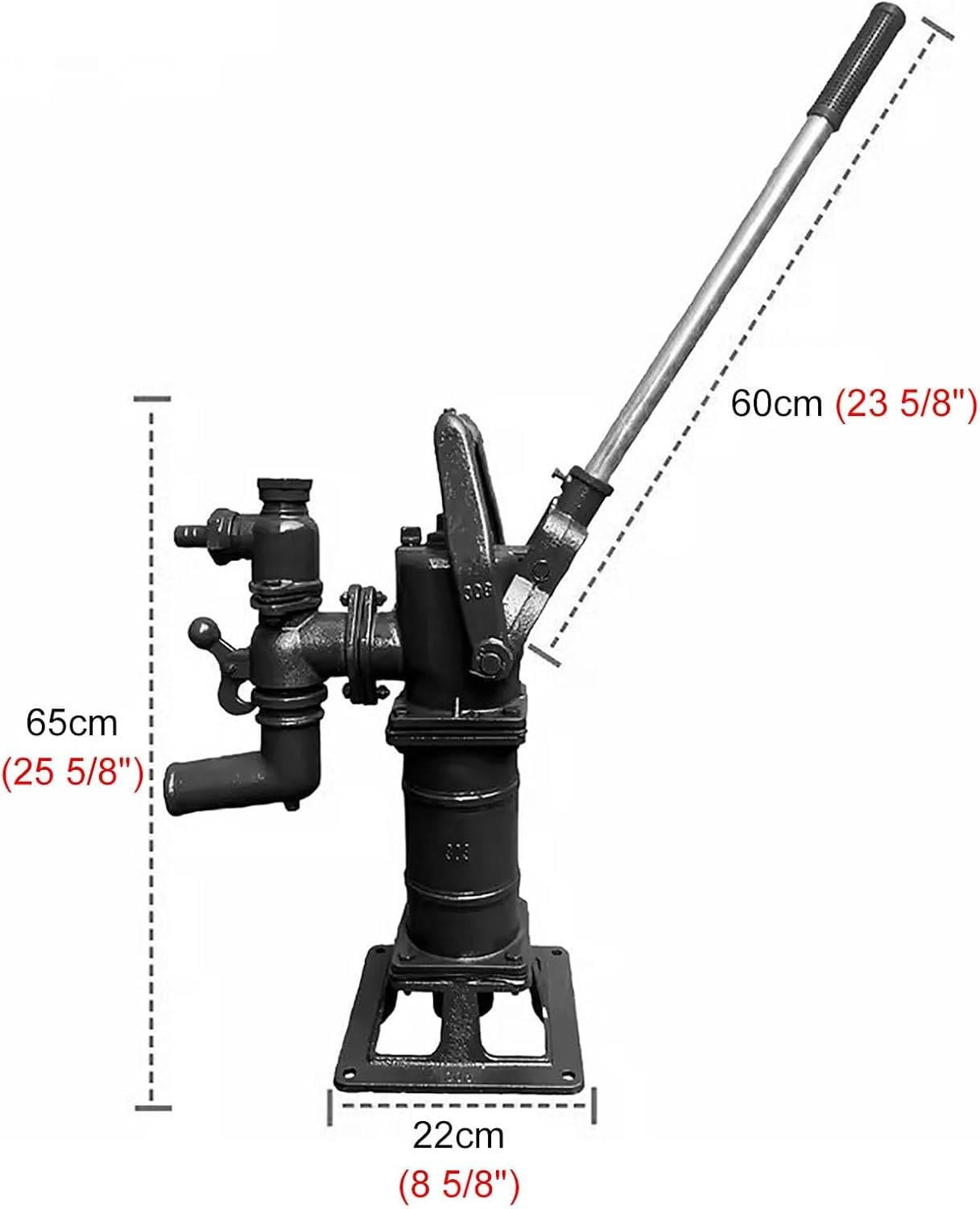 Pompa per Pozzo Manuale Pompa per Brocca Manuale per Acqua di Pozzo Profonda, Pompa Manuale Portatile per Irrigazione di Giardini E Fattorie All'aperto, Pompa Manuale A Brocca Vecc, Bronze