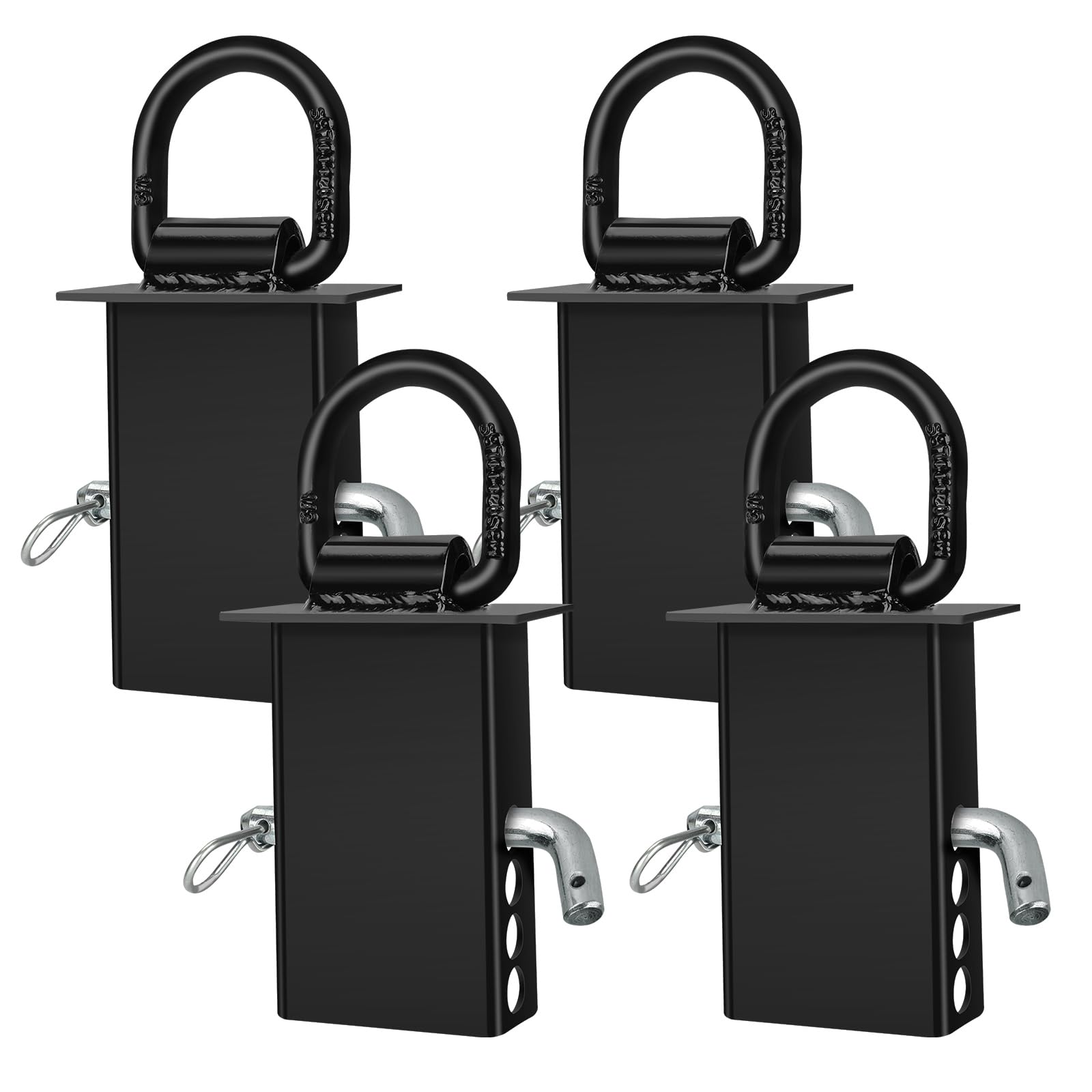 Photo 1 of TENVONE 4 Packs 1/2" Stake Pocket Trailer D Ring, 12000lbs Load Removable D-Ring Stake Pocket Trailer Accessories Heavy Duty Tie Down Anchors Utility for Flatbed Cargo Truck, Black