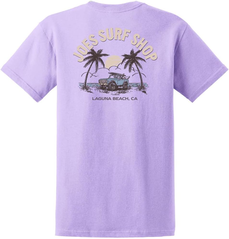 JOES SURF SHOP Men's Early Bird Logo Heavyweight Tees in Regular, Big and Tall