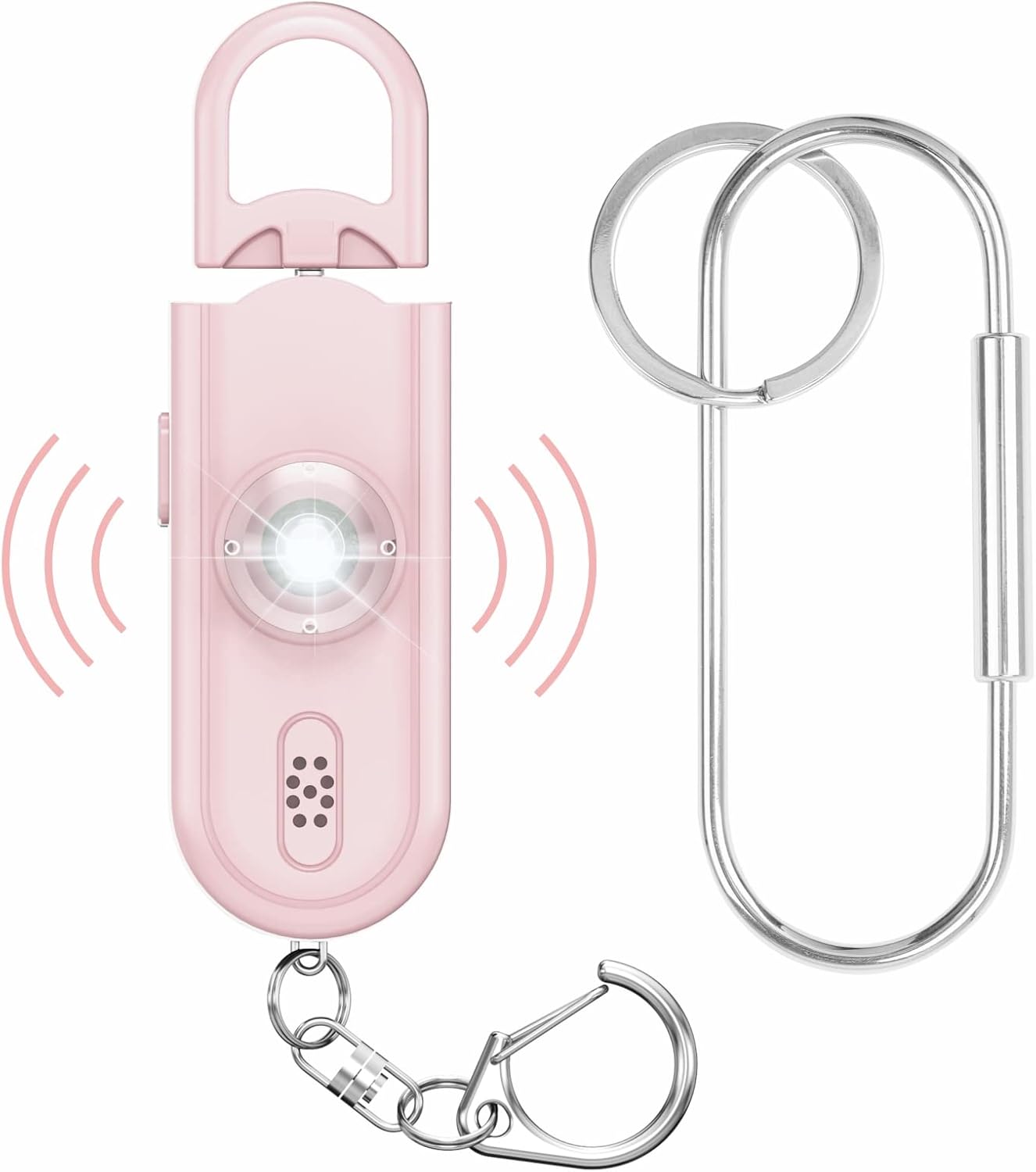 Private Security Alarm for Girls, 130dB Loud Siren with SOS Strobe Mild, Flashlight, 1000ft Audible Assist Youngsters, Aged Emergency Name, Self Protection Keychain for Faculty Necessities