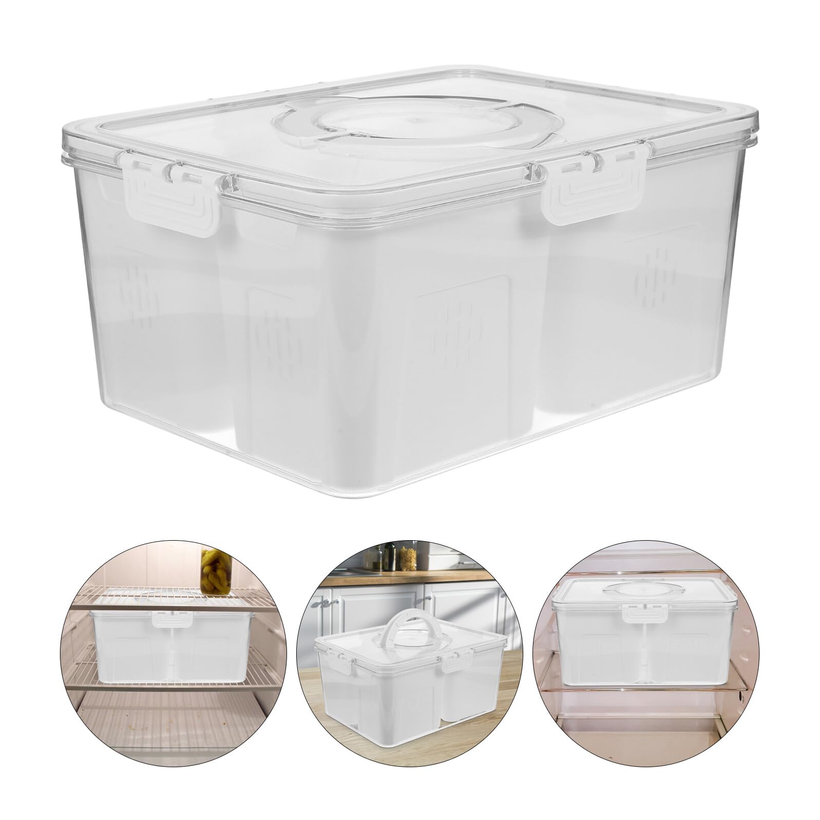 Healifty Caja de Conservación de Alimentos para Cocina y Refrigerador Contenedores para Almacenar Alimentos Tapa para Mantener Frutas y Verduras en Buen Estado