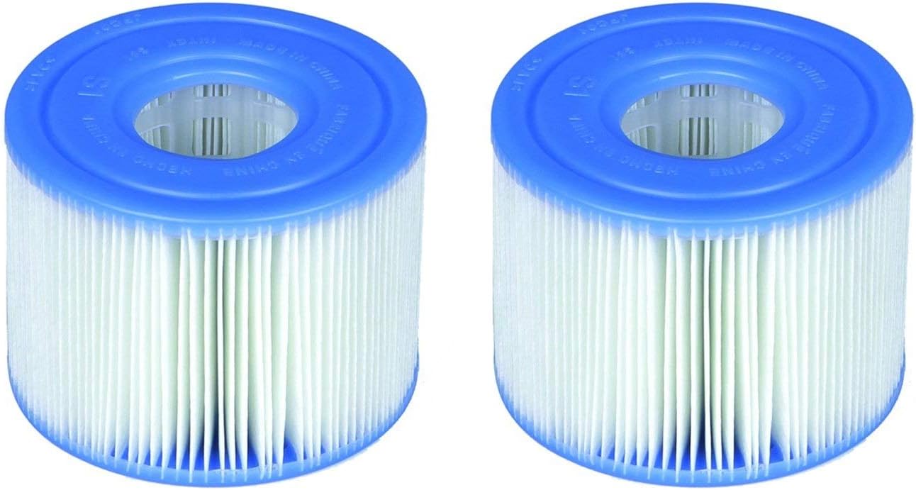 Intex Multi-Colored LED Spa Light and Type S1 Pool Filter Cartridges (2 Pack)