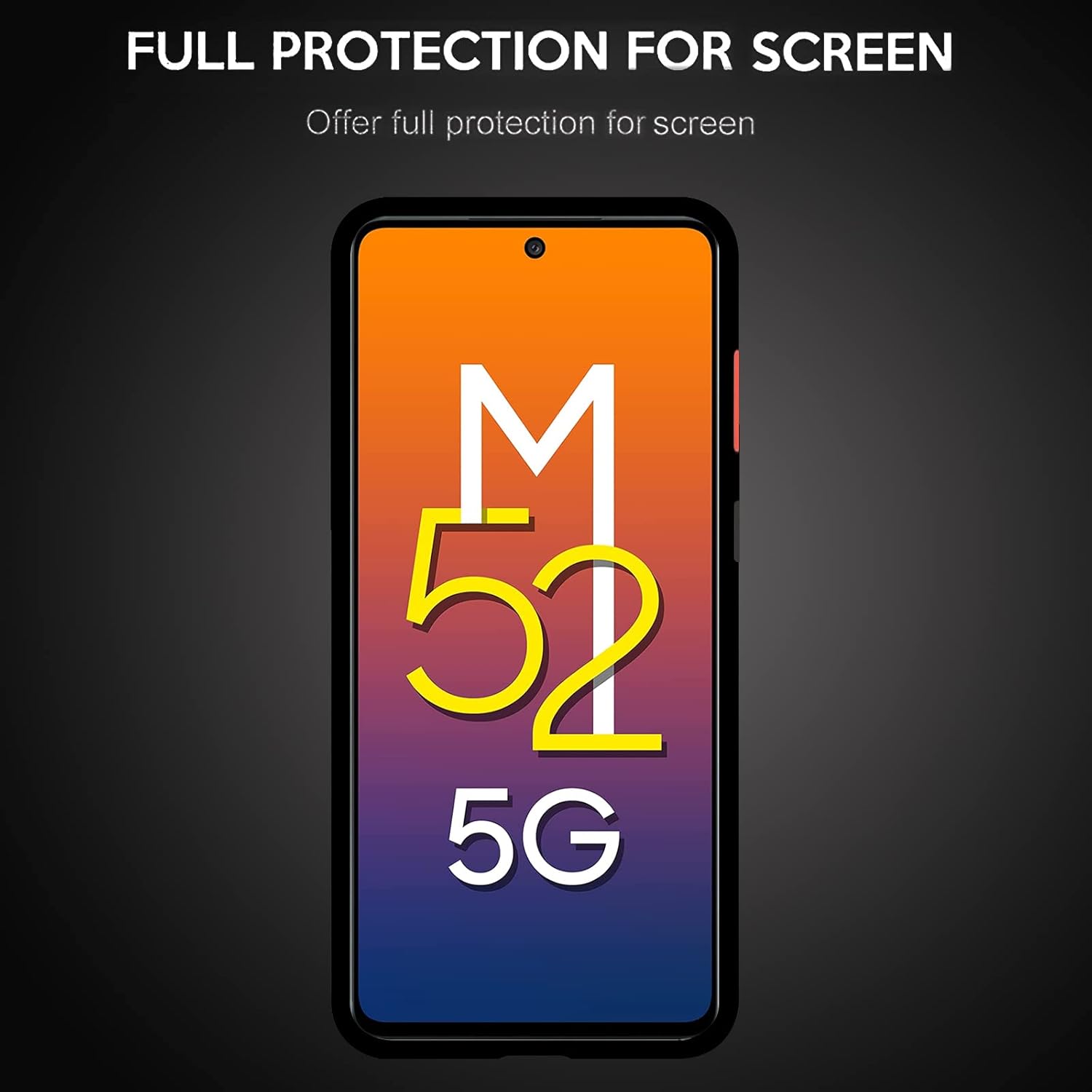 Amazon Brand - Solimo Polycarbonate Mobile Back Cover for Samsung Galaxy M52 5G (SAM-M52(5G)-Round-Black_Black) offers donot miss