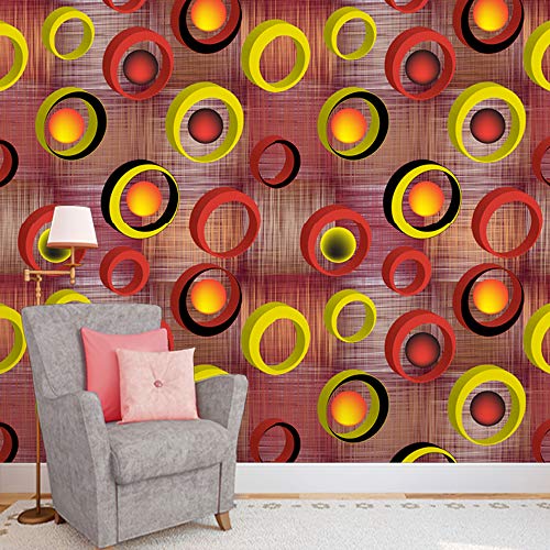 Image of DECOR PRODUCTION Self Adhesive Wallpaper Wall Sticker for Home Decor, Living Room, Bedroom, Hall, Kids Room, Play Room (PVC Vinyl, Water Proof 20 sq.ft) 16x90 Inches Each Strip